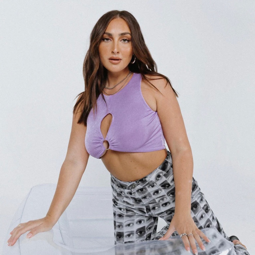 Purple crop top